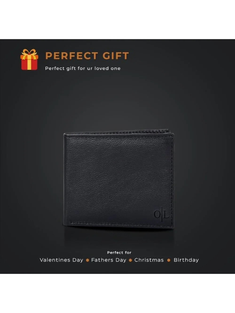 Slim RFID Bifold Leather Wallet for Men - Compact Genuine Cowhide Gift Idea